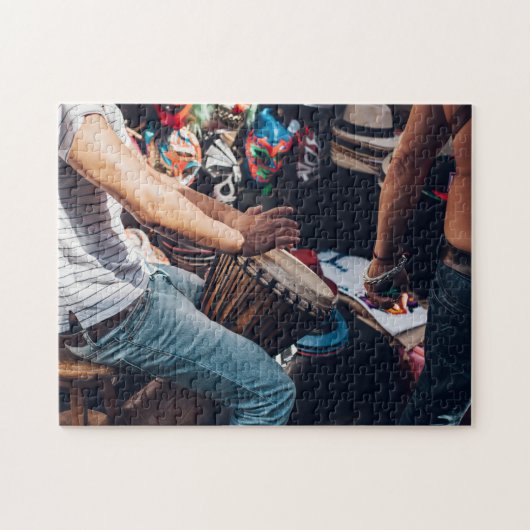 Schlagzeuger durch die Masken zackig Puzzle (Horizontal)