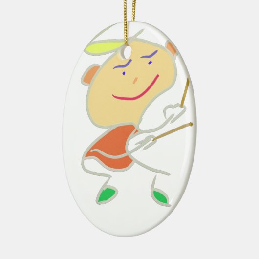 Schlagzeuger-Junge Keramikornament (Links)