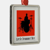 SCHLAGZEUGER-JUNGEN-Verzierung Silbernes Ornament (Rechts)