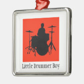 SCHLAGZEUGER-JUNGEN-Verzierung Silbernes Ornament (Links)