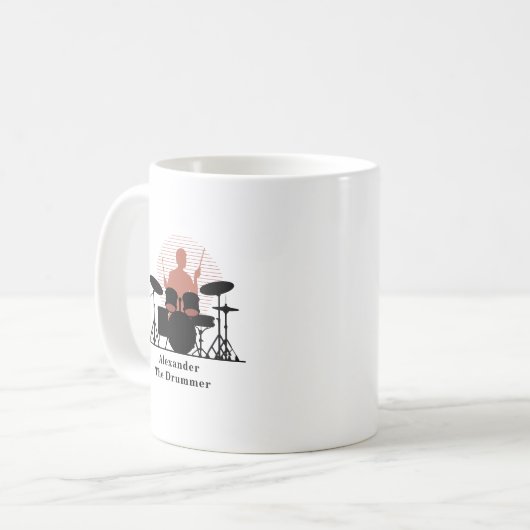 Schlagzeuger Kaffeetasse (Vorderseite Links)