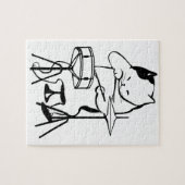 Schlagzeuger-Katze trommelt Puzzle (Horizontal)