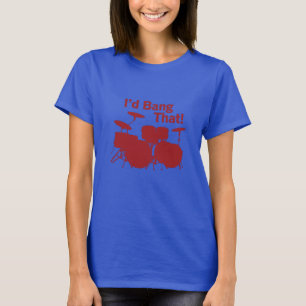 Schlagzeuger-Mädchen-Spaß-T - Shirt