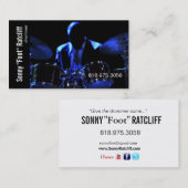 Schlagzeuger-Musiker für Musikindustrie-Karte Visitenkarte (Vorne/Hinten)