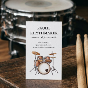Schlagzeuger Percussionist Musiker Visitenkarte
