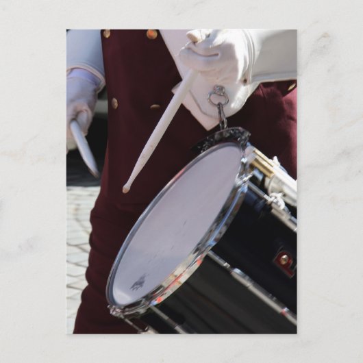 Schlagzeuger Postkarte (Vorderseite)