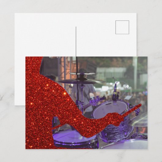 Schlagzeuger Postkarte (Vorne/Hinten)