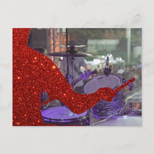 Schlagzeuger Postkarte (Vorderseite)