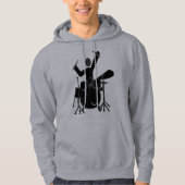 Schlagzeuger-SilhouetteHoodie Hoodie (Vorderseite)