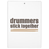 Schlagzeuger-Stock zusammen Klemmbrett (Rückseite)