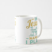 Schlagzeuger und Jesus Christlich Kaffeetasse (VorderseiteRechts)