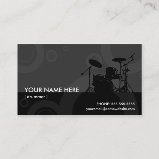 Schlagzeugerringe Visitenkarte (Vorderseite)