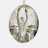 Schlagzeugerverzierung 4, Copyright Karen J Keramikornament (Rechts)