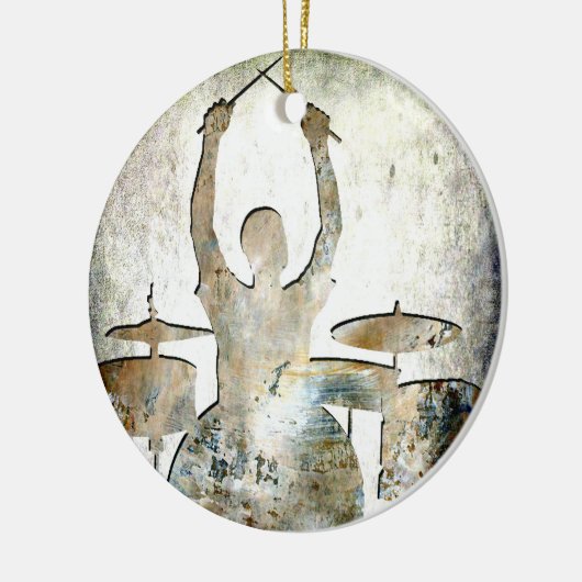 Schlagzeugerverzierung 4, Copyright Karen J Keramikornament (Links)