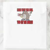 Schlamassel mit dem Stier die Hörner-Einstellung z Ovaler Aufkleber (Tasche)