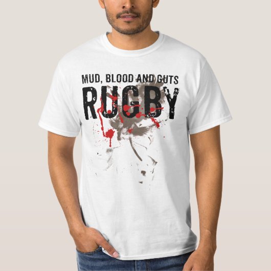Schlamm, Blut und Mut Rugby T - Shirt (Vorderseite)