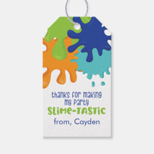 Schlamm-Geburtstags-Party Favor Tags Slime-Tastic Geschenkanhänger