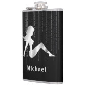 Schlamm-Klappen-Mädchen-bloßes wulstiges auf Flachmann (Links)