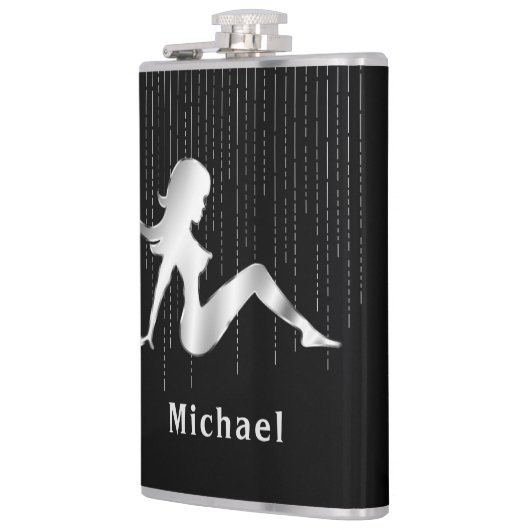 Schlamm-Klappen-Mädchen-bloßes wulstiges auf Flachmann (Links)