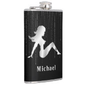 Schlamm-Klappen-Mädchen-bloßes wulstiges auf Flachmann (Rechts)