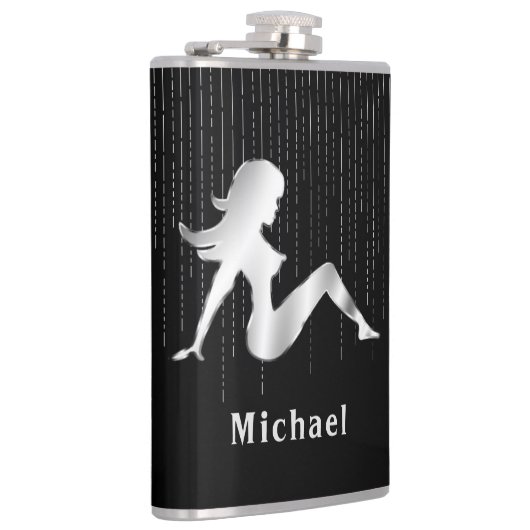 Schlamm-Klappen-Mädchen-bloßes wulstiges auf Flachmann (Rechts)