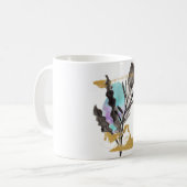Schlamm mit Protea-Blume, Goldstruktur Kaffeetasse (Vorderseite Links)