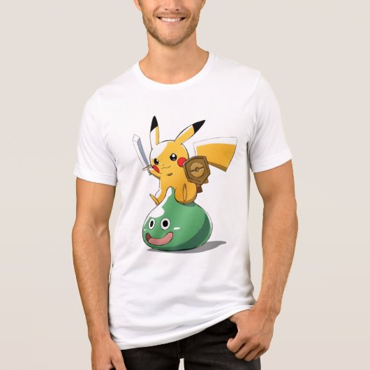 Schlamm-Reiter Pikachu (Pokemon) Tri-Blend Shirt (Vorderseite)