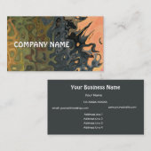 Schlamm, Schiefer, Flamme, weiße Abstrakte Visiten Visitenkarte (Vorne/Hinten)