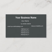 Schlamm, Schiefer, Flamme, weiße Abstrakte Visiten Visitenkarte (Rückseite)