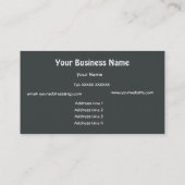 Schlamm, Schiefer, Flamme, weiße Abstrakte Visiten Visitenkarte (Rückseite)