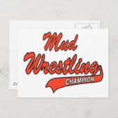 Schlamm-Wrestling-Meister-Geschenk Postkarte (Vorne/Hinten)