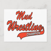 Schlamm-Wrestling-Meister-Geschenk Postkarte (Vorderseite)