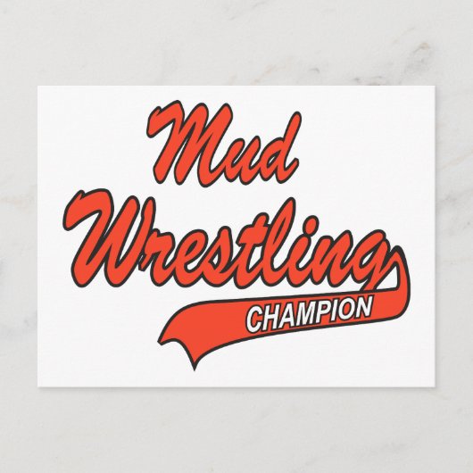 Schlamm-Wrestling-Meister-Geschenk Postkarte (Vorderseite)