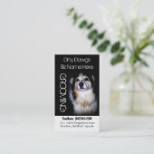 Schlammige australische Hundepflegenhundewäsche Visitenkarte (Stehend Vorderseite)