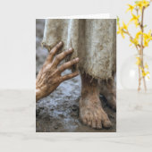 Schlammige Hand greift nach Jesus Karte (Gelbe Blume)