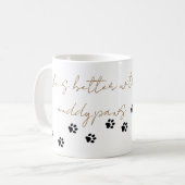 Schlammige Pfoten Kaffeetasse (Vorderseite Links)