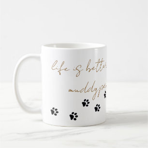 Schlammige Pfoten Kaffeetasse