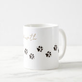 Schlammige Pfoten Kaffeetasse (VorderseiteRechts)