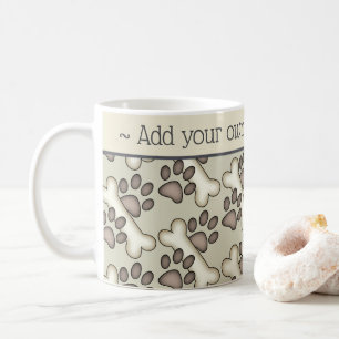 Schlammige Tatzen und Knochen-Hundeliebhaber Kaffeetasse