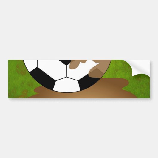 Schlammiger Fußball Autoaufkleber (Vorne)