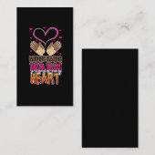 Schlammiger HandHerzs-Tonwaren-Liebhaber Visitenkarte (Vorne/Hinten)