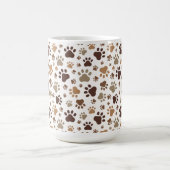 Schlammiger Pfotenabdruck-Kaffeebecher Kaffeetasse (Mittel)