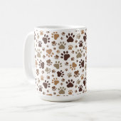 Schlammiger Pfotenabdruck-Kaffeebecher Kaffeetasse (Vorderseite Links)