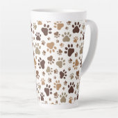 Schlammiger Pfotenabdruck Latte Tasse (Rechte Ecke)