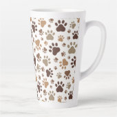 Schlammiger Pfotenabdruck Latte Tasse (Rechts)