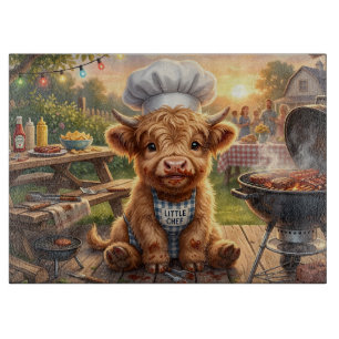 Schlammiges Grillen Highland-Rind Schneidebrett