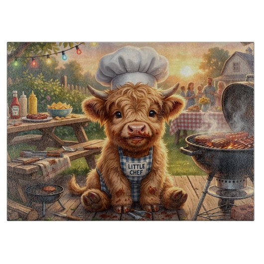 Schlammiges Grillen Highland-Rind Schneidebrett (Vorderseite)