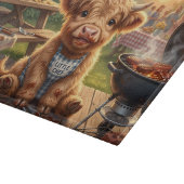 Schlammiges Grillen Highland-Rind Schneidebrett (Ecke)