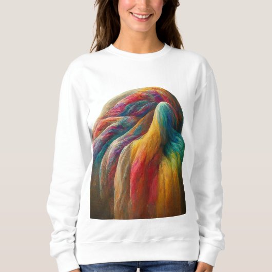 Schlammrutschen Regenbogen Dash einzigartigen T -  Sweatshirt (Vorderseite)