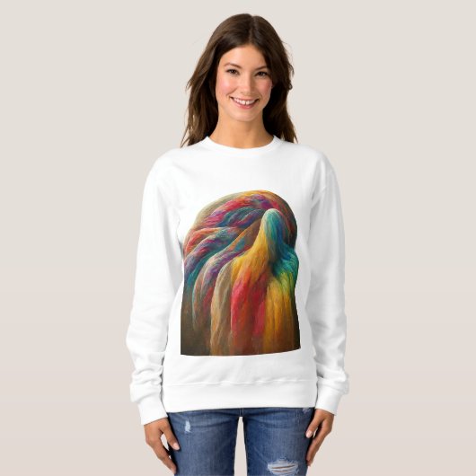 Schlammrutschen Regenbogen Dash einzigartigen T -  Sweatshirt (Vorne ganz)